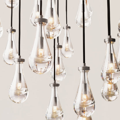 Rain Linear Modern Dining Room Chandelier Light