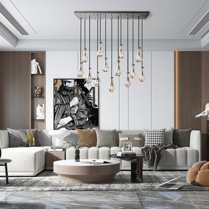 Rain Linear Modern Dining Room Chandelier Light