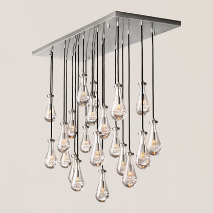 Rain Linear Modern Dining Room Chandelier Light