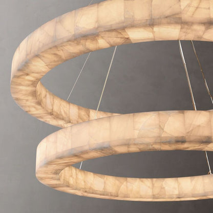 Rivage 2-tier Round Calcite Chandelier 60"