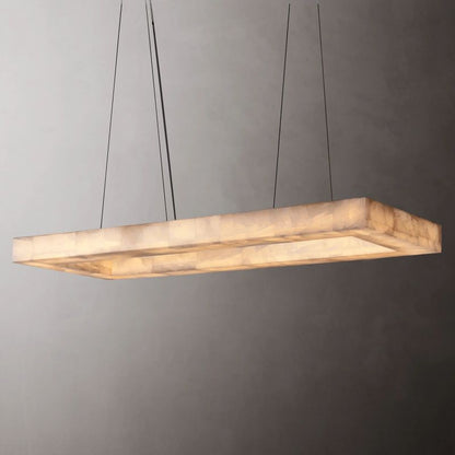 Rivage Rectangular Calcite Chandelier 54"