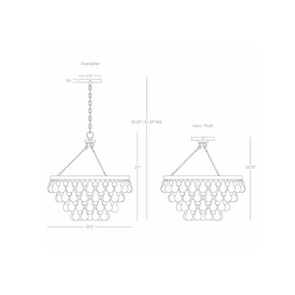 Robert Abbey Bling Round Chandelier 20"