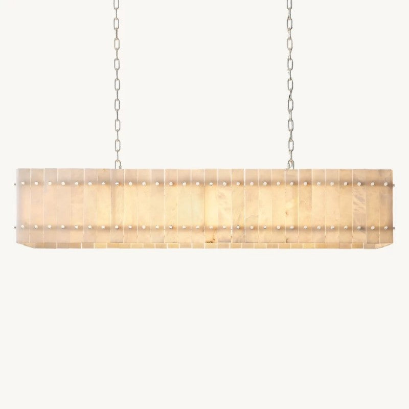 San Marco Alabaster Linear Chandelier 54"