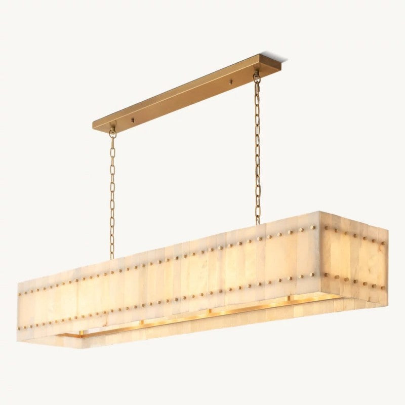 San Marco Alabaster Linear Chandelier 72"