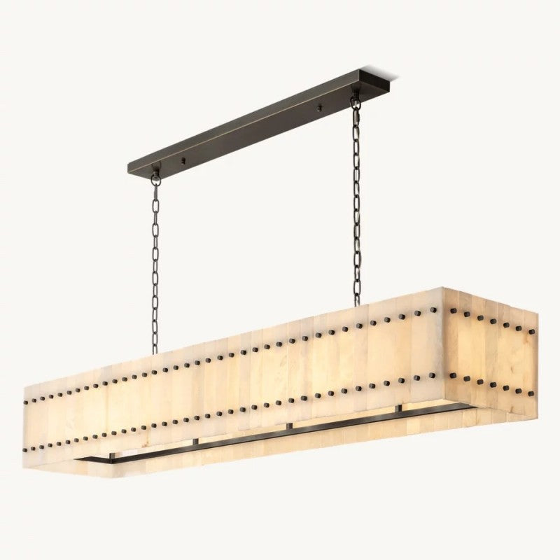San Marco Alabaster Linear Chandelier 72"