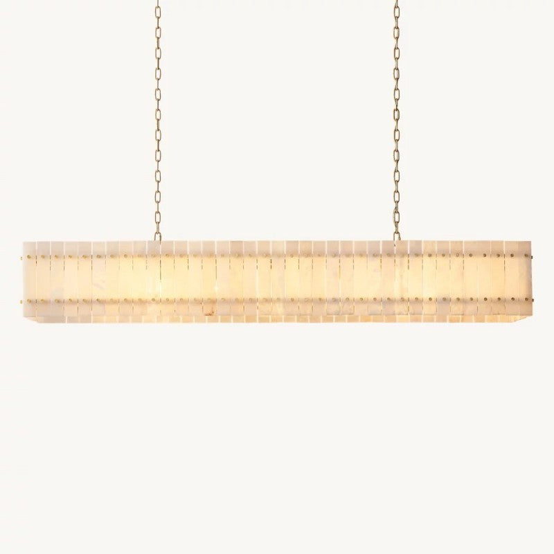San Marco Alabaster Linear Chandelier 72"