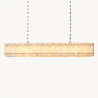 San Marco Alabaster Linear Chandelier 72"