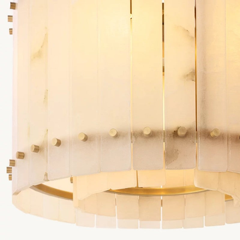 San Marco Alabaster Round Chandelier 22"
