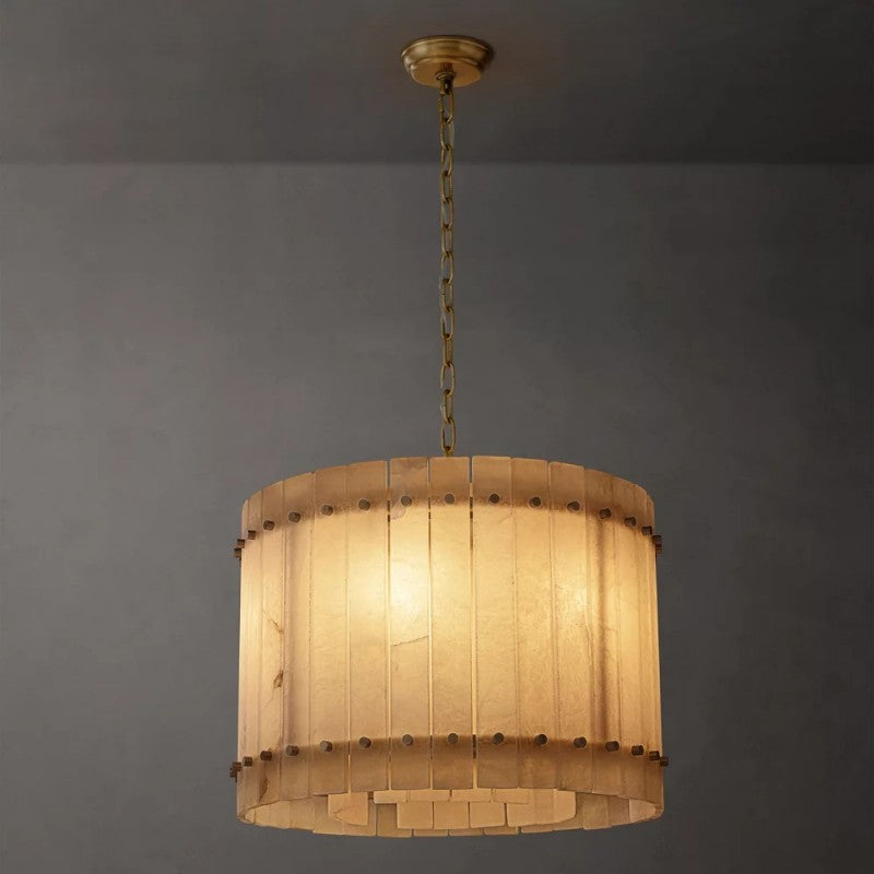 San Marco Alabaster Round Chandelier 22"