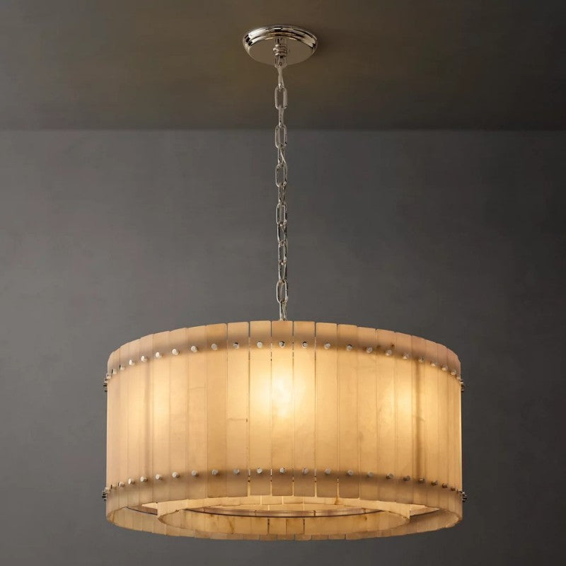 San Marco Alabaster Round Chandelier 37"