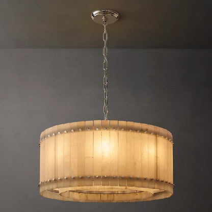 San Marco Alabaster Round Chandelier 37"