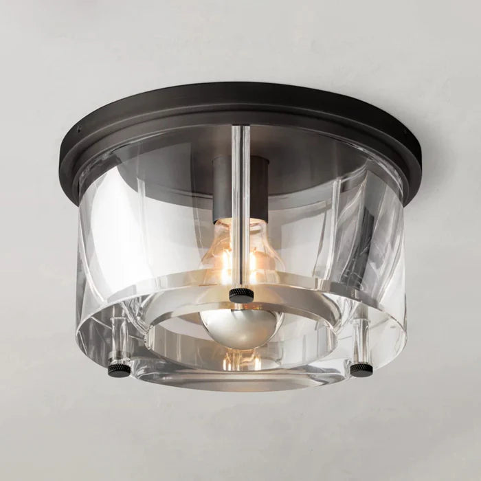 Savile Crystal Round Flushmount