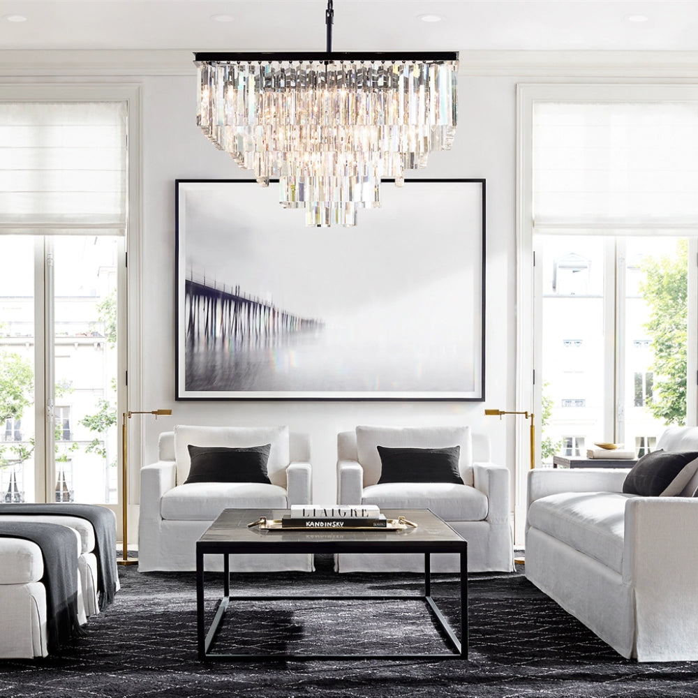 1920s Odeon Square Chandelier