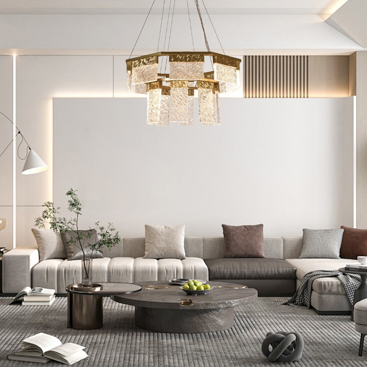 2-Tier Round Down-light LED Chandelier