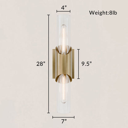 Modern Minimalist Glass Tube Wall Sconce