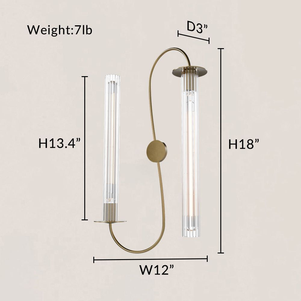 Symmetrical Dual-Arm Modern Wall Sconce