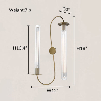 Symmetrical Dual-Arm Modern Wall Sconce