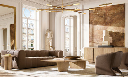 Rousseau 8-Light Mobile Etched Rod Chandelier