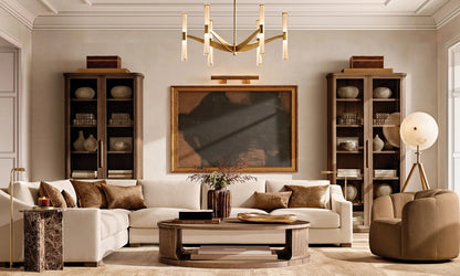 Brent Glass Chandelier 55"