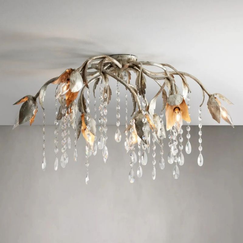 Gothic Viticci Silver Flushmount