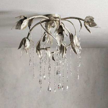 Gothic Viticci Silver Flushmount