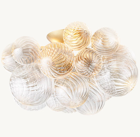 Swirled-Glass Orbs Flushmount