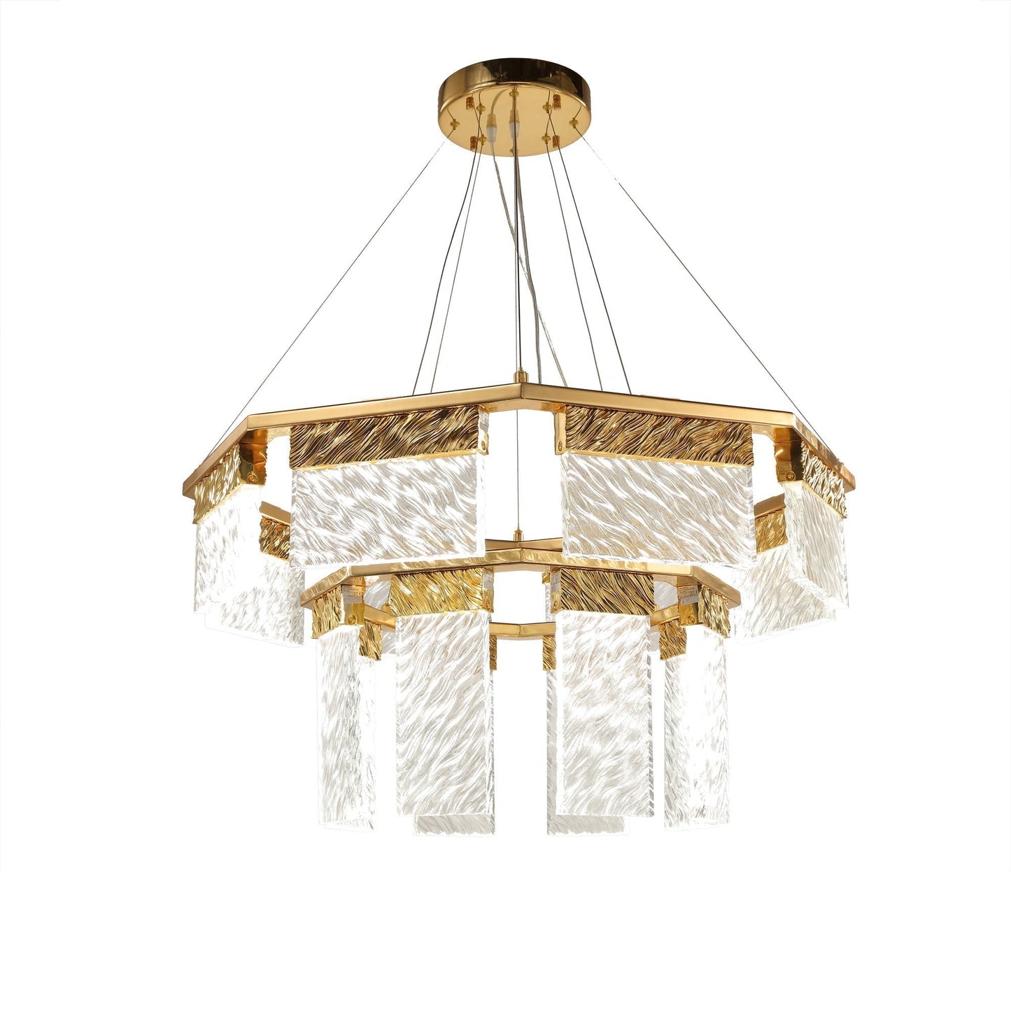 2-Tier Round Down-light LED Chandelier