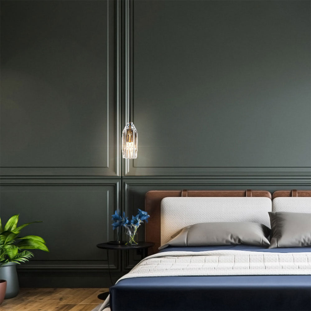 VASELAMPS - Brass Crystal Polygonal Pendant