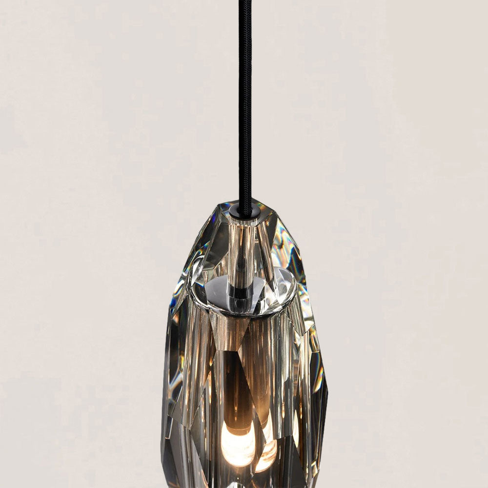 VASELAMPS - Brass Crystal Polygonal Pendant