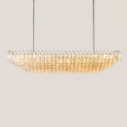 Chiara Clear Glass Rectangular Chandelier