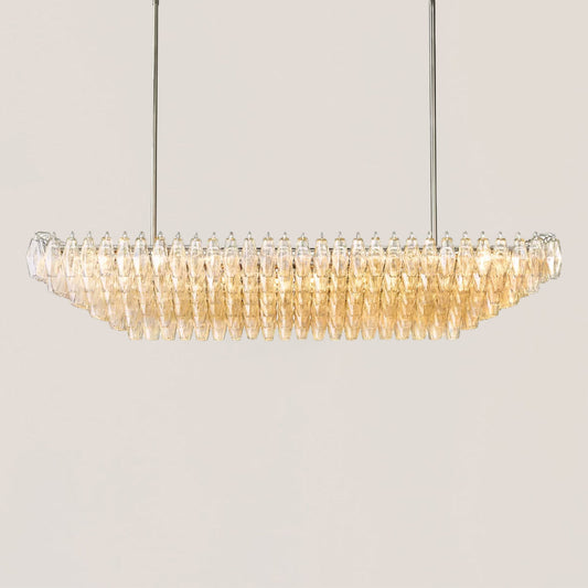 Chiara Clear Glass Rectangular Chandelier