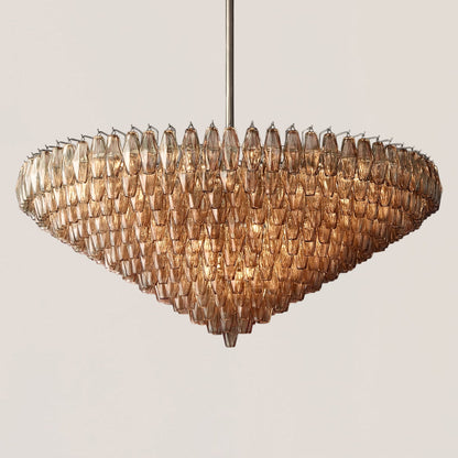 Chiara Glass Tiered Round Chandelier