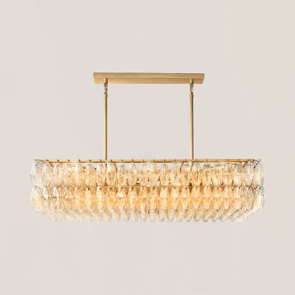 Chiara Glass Rectangular Chandelier