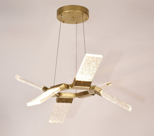 LED Round Ring Wave Chandelier