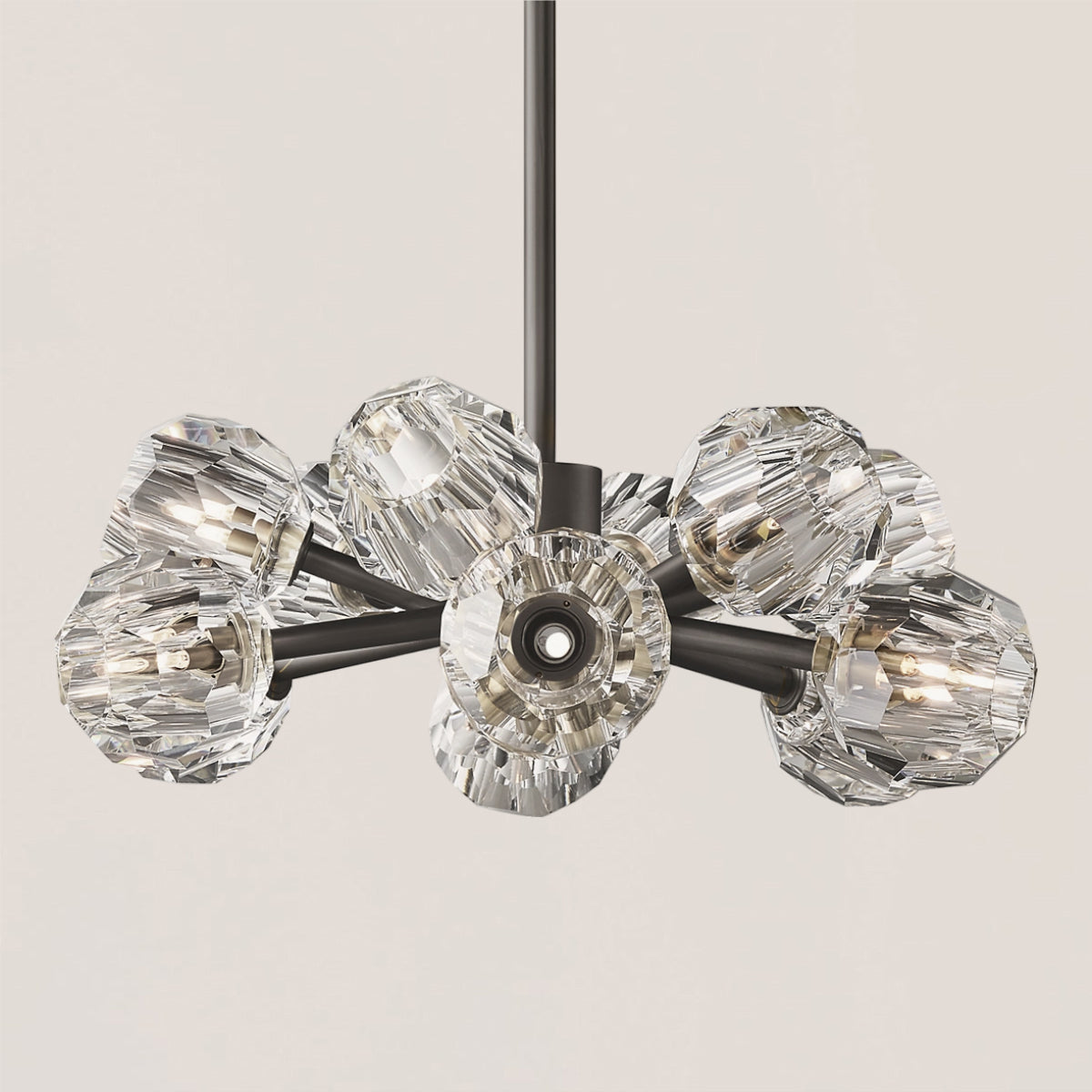 Boule De Cristal Clear Glass Ball Modern Round Chandelier Light