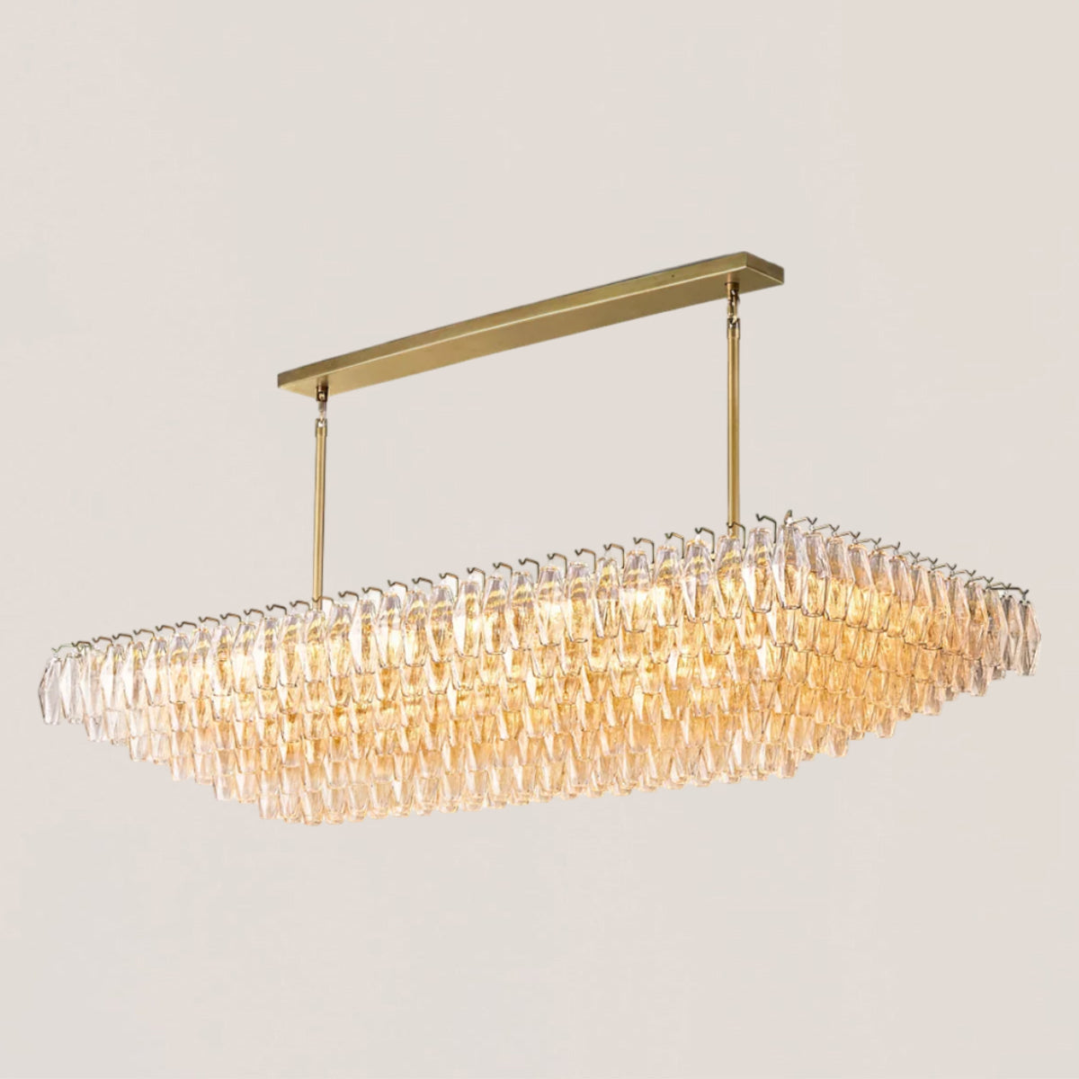 Chiara Clear Glass Rectangular Chandelier
