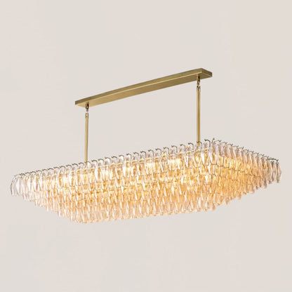 Chiara Clear Glass Rectangular Chandelier