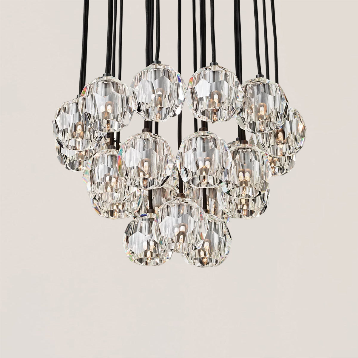 Boule De Crystal Round Cluster Chandelier