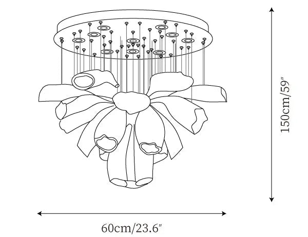 Luxury Glass Lotus Chandelier