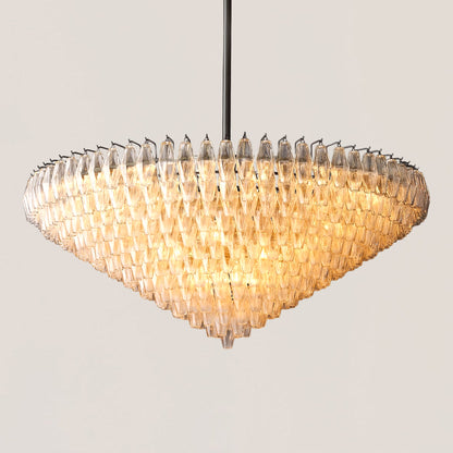 Chiara Glass Tiered Round Chandelier