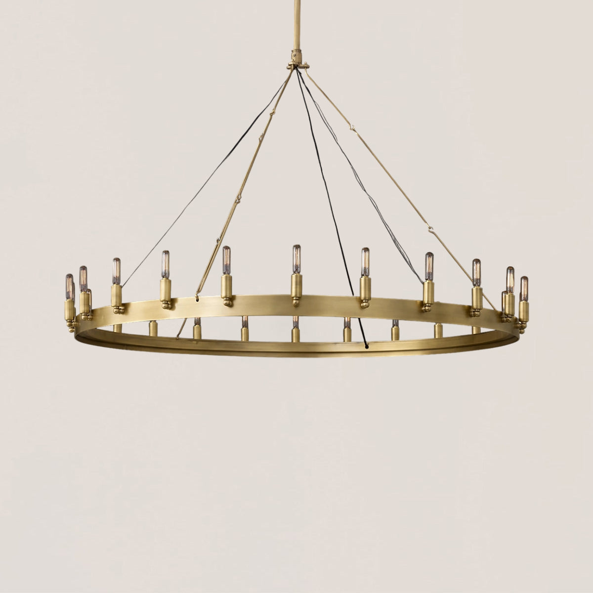 Industrial Rustic Vintage Filament Round Chandelier - Camino Style