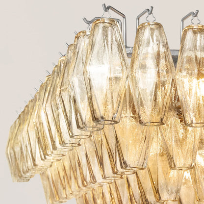 Chiara Clear Glass Rectangular Chandelier