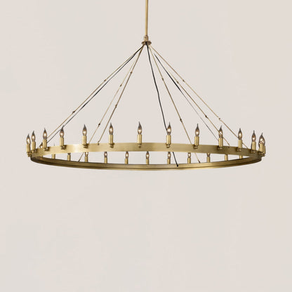 Industrial Rustic Vintage Candelabra Round Chandelier - Camino Style