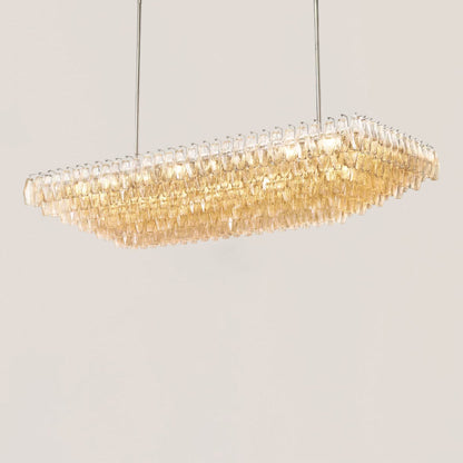 Chiara Clear Glass Rectangular Chandelier