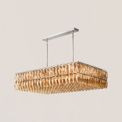 Chiara Glass Rectangular Chandelier