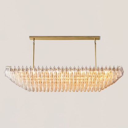 Chiara Clear Glass Rectangular Chandelier