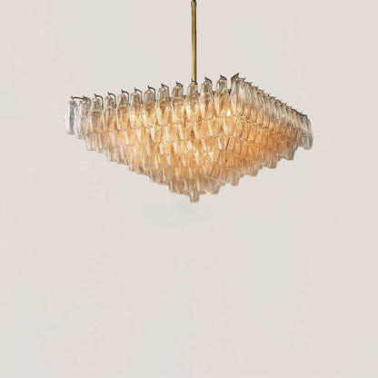 Chiara Clear Glass Rectangular Chandelier