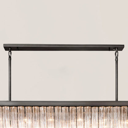 Cielo Glass Rectangular Chandelier