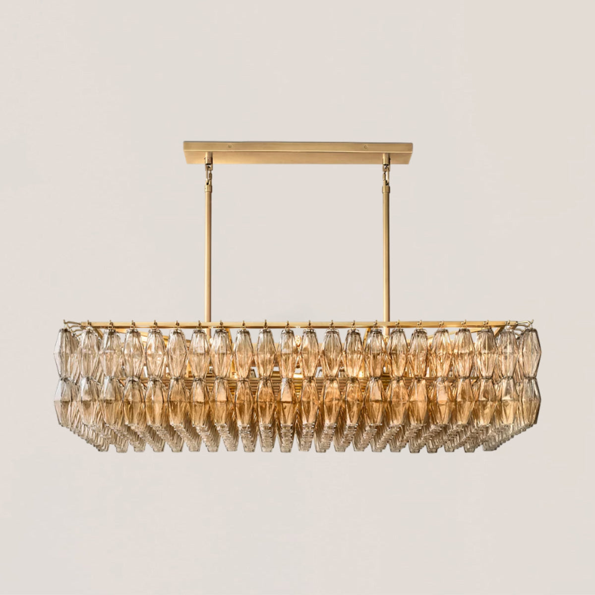 Chiara Glass Rectangular Chandelier