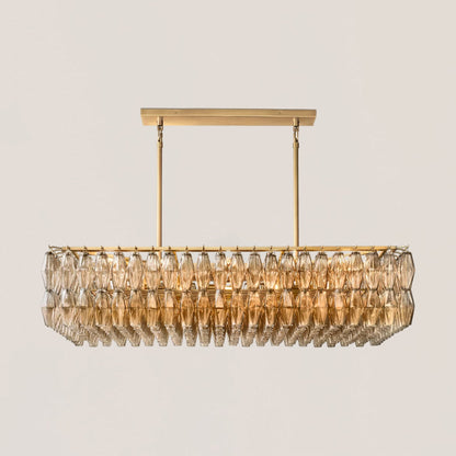 Chiara Glass Rectangular Chandelier